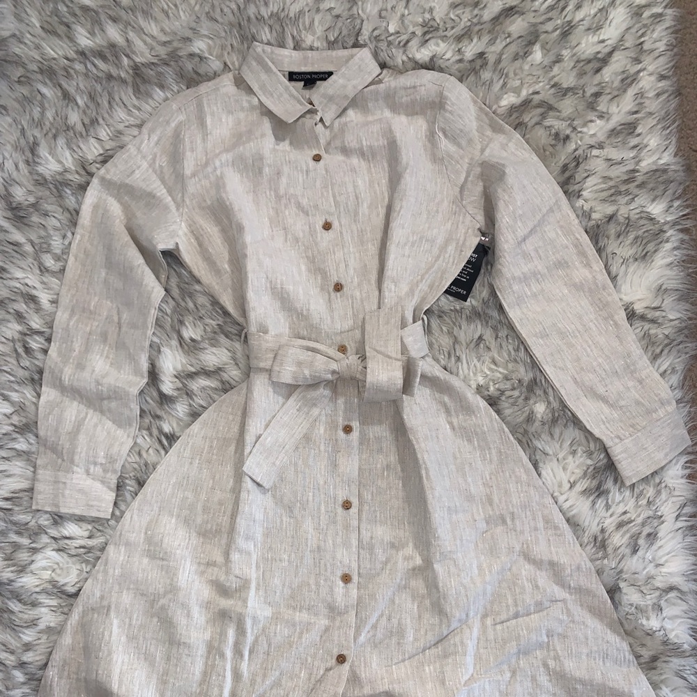 Linen T Shirt Dress Boston Proper